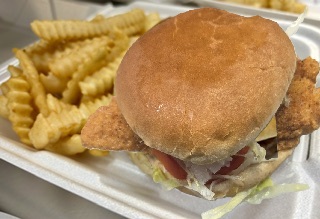 Burger(Fish) W/ Fries & Drink